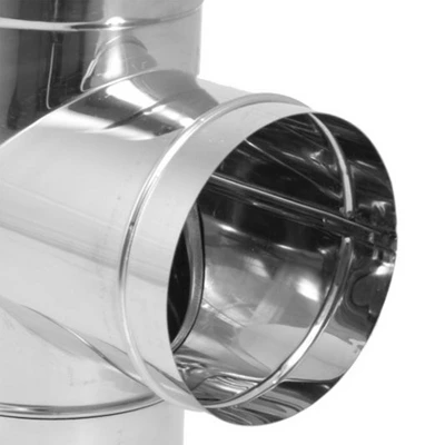 DuraVent DuraBlack 430 Stainless Steel, Durable And Easy Installation Single Wall Wood Burning Stove Pipe Connector Tee, Silver 3 DuraVent DuraBlack 430 Stainless Steel, Durable And Easy Installation Single Wall Wood Burning Stove Pipe Connector Tee, Silver