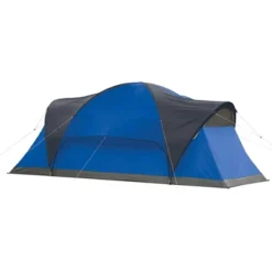 Coleman Montana 8 Person Cabin Camping Hiking Tent With Hinged Door, Blue & Coleman GuestRest 18" Plush Top Double High Airbed, Queen (2 Pack) -Coleman Camp Shop GUEST 6ce61a2f e594 4647 b0a5 de61f0826b21