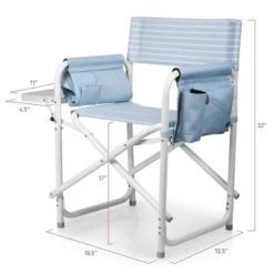 Picnic Time Outdoor Directors Chair - Mod Denim Stripes -Coleman Camp Shop GUEST 6eba7b79 c0cf 4ff2 b6ce 376b0f880950