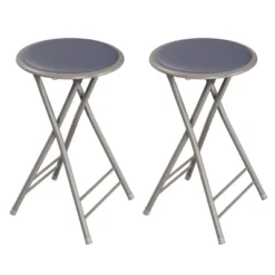 Trademark Home Heavy-Duty 24-Inch Folding Stools With Padded Seats, Gray, Set Of 2 13 Trademark Home Heavy-Duty 24-Inch Folding Stools With Padded Seats, Gray, Set Of 2 -Coleman Camp Shop GUEST 6f72c955 882d 49b4 80eb 077e24f3e4bc