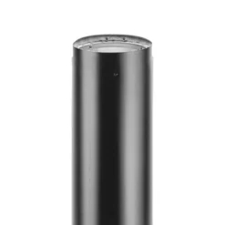 DuraVent DVL 6DVL-46TA 6 Inch Double Wall Steel Telescoping Finishing Chimney Wood Burning Stove Pipe Connector To Vent Smoke Or Exhaust, Black