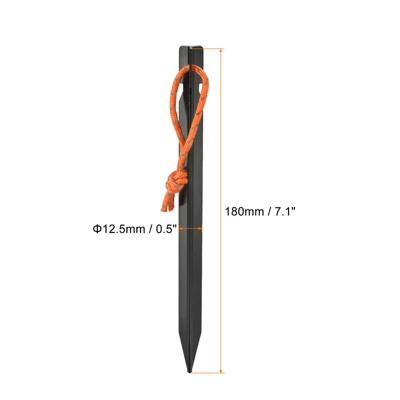 Unique Bargains Tent Stakes Y-Beam With Reflective Pull Rope Kit Aluminum Camping Ground Pegs 3 Unique Bargains Tent Stakes Y-Beam With Reflective Pull Rope Kit Aluminum Camping Ground Pegs