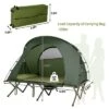 Tangkula 2-Person Folding Camping Tent Cot Outdoor Elevated Tent W/External Cover Green/Gray -Coleman Camp Shop GUEST 74c79140 778d 4977 9063 a04ba6f77ebc
