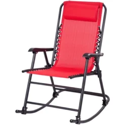 Costway Folding Zero Gravity Rocking Chair Rocker Porch Outdoor Patio Headrest Red -Coleman Camp Shop GUEST 788e2357 1fba 418f 92e3 669fb5f42f6a