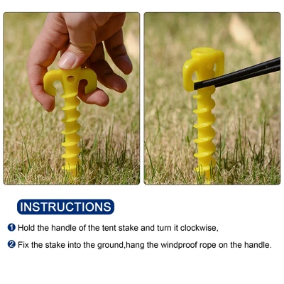 Unique Bargains Tent Stakes Spiral Plastic Ground Pegs For Outdoor Camping 5 Unique Bargains Tent Stakes Spiral Plastic Ground Pegs For Outdoor Camping - Image 3