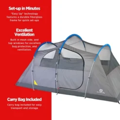 Outbound 8 Person 3 Season Easy Up Camping Dome Tent With Rainfly & Porch -Coleman Camp Shop GUEST 7d8d4453 2797 4303 b239 7fa2e196d875
