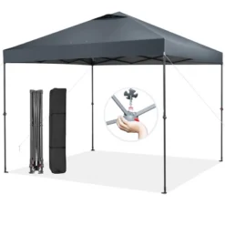 Costway Patio 10x10ft Outdoor Instant Pop-up Canopy Folding Tent Sun Shelter UV50+ Gray/Blue/White -Coleman Camp Shop GUEST 7e5b015b 1f43 4df5 b338 4883a3e20c4f