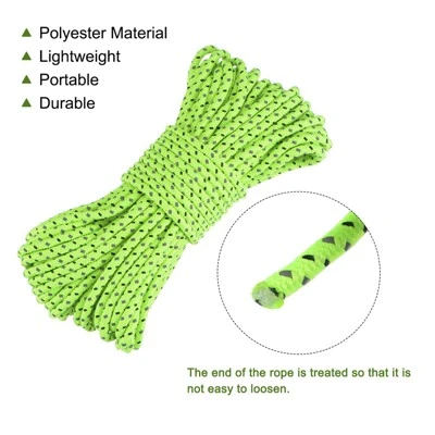 Unique Bargains Tent Rope Polyester Cord Fluorescent Reflective For Outdoor Camping 4 Unique Bargains Tent Rope Polyester Cord Fluorescent Reflective For Outdoor Camping - Image 2