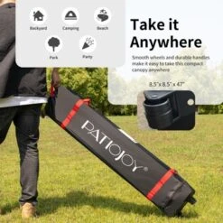 Tangkula 6.6’ X 6.6’ Pop-up Canopy Tent Outdoor Camping Sun Shelter W/ Portable Roller Bag & 4 Weight Bags Blue/ White/ Grey -Coleman Camp Shop GUEST 7f703c48 1b7a 454d af99 85ce85d15346