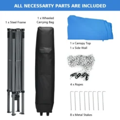 Tangkula 10x10 Ft Pop Up Canopy Tent One Person Set-up Instant Shelter With Central Lock W/ Roll-up Side Wall -Coleman Camp Shop GUEST 81d587a1 0b69 4f73 92d1 869e0809dd0b