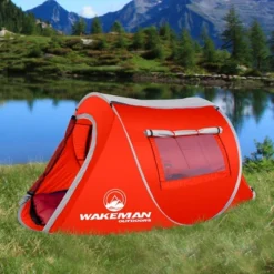 Pop-up Tent - 2 Person Water-Resistant Barrel Style Tent For Camping With Rain Fly And Carry Bag - Sunchaser 2-person Tent By Wakeman Outdoors (Red) -Coleman Camp Shop GUEST 83b151a1 dd93 4709 91fb 9c92f93a3c81 1