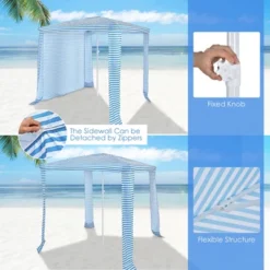Costway 6.6' X 6.6' Foldable Beach Cabana Easy-Setup Beach Canopy W/ Carry Bag NavyBlue 15 Costway 6.6' X 6.6' Foldable Beach Cabana Easy-Setup Beach Canopy W/ Carry Bag NavyBlue -Coleman Camp Shop GUEST 879bcfb0 b236 4c5a 89f8 c45640ddb948
