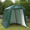 Costway 7'x12' Patio Tent Carport Storage Shelter Shed Car Canopy Heavy Duty Green
