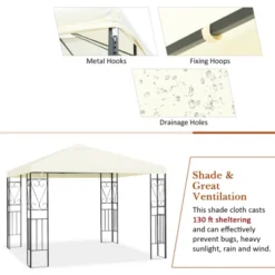 Tangkula 10'x10'Outdoor Canopy Gazebo Art Steel Frame Party Patio Large Canopy Gazebo -Coleman Camp Shop GUEST 88843ff5 43d8 4cb2 bf30 2802ed1e3ebe