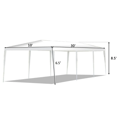 Costway 10'x30'Heavy Duty Gazebo Canopy Outdoor Party Wedding Tent 4 Costway 10'x30'Heavy Duty Gazebo Canopy Outdoor Party Wedding Tent - Image 2