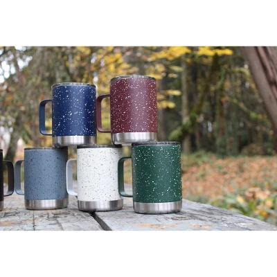 FIFTY/FIFTY 12oz Speckle Mug Forest Green/White 4 FIFTY/FIFTY 12oz Speckle Mug Forest Green/White - Image 2