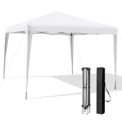Costway Patio 10x10ft Outdoor Instant Pop-up Canopy Folding Sun Shelter Carry Bag Navy/Grey/White -Coleman Camp Shop GUEST 8d8cbba6 1b33 4f4a b6b1 222e220bb947