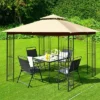 Costway 10' X 10' Patio Canopy Gazebo Outdoor 2-Tier Steel Tent Heavy-Duty L-Shaped -Coleman Camp Shop GUEST 8db09a2e 6260 4564 9ecf cada31ff4c4c