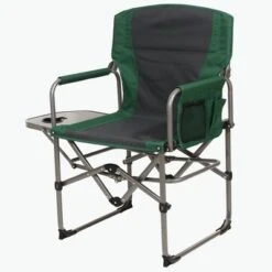 Kamp-Rite KAMPCC413 Compact Director's Chair Outdoor Furniture Camping Folding Sports Chair With Side Table And Cup Holder, Green/Gray (2 Pack) -Coleman Camp Shop GUEST 91cd102f 5926 4849 9081 a805223bddc7