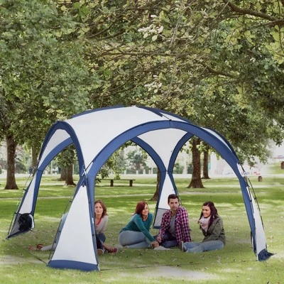 Outsunny Large Screen House Or Camping Canopy Breathable Tent, Hang Hook For Lantern At Night, 6-8 Person Dome Tent, 11.5' X 11.5', White 3 Outsunny Large Screen House Or Camping Canopy Breathable Tent, Hang Hook For Lantern At Night, 6-8 Person Dome Tent, 11.5' X 11.5', White