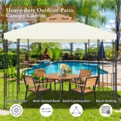 Tangkula 2-Tiers 10'x10'Outdoor Canopy Gazebo Art Steel Frame Party Patio Large Canopy Gazebo W/Netting -Coleman Camp Shop GUEST 985d2ab1 476e 4f22 86a7 6e0124850cc0