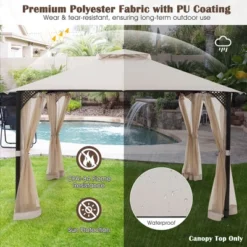 10' X 12' Patio Gazebo Replacement Top Cover 2-Tier Canopy CPAI-84 Outdoor -Coleman Camp Shop GUEST 9a59ce09 a672 48c5 bb17 fcde4d78cb6a