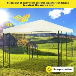 Costway 10'x10' Patio Gazebo Canopy Tent Steel Frame Shelter Patio Party Awning -Coleman Camp Shop GUEST 9bffe828 10d3 474e 80fb 2f34bf9c53f6