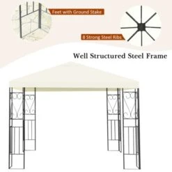 Tangkula 10'x10'Outdoor Canopy Gazebo Art Steel Frame Party Patio Large Canopy Gazebo -Coleman Camp Shop GUEST 9e6acf4d b25a 4bd2 8f80 ea5fee67c7cd