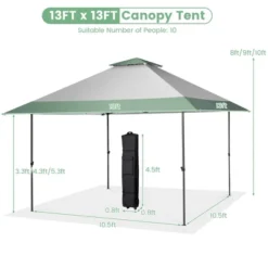 Costway 13x13ft Patio Pop-Up Gazebo Canopy Tent Instant Sun Shelter Outdoor Wheeled Bag -Coleman Camp Shop GUEST a068a311 5703 46ba 97b6 974af887426e