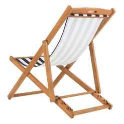 Loren Foldable Sling Chair - Natural/Navy/White - Safavieh -Coleman Camp Shop GUEST a181939c 448f 43f8 a573 aa2f6f9534f7