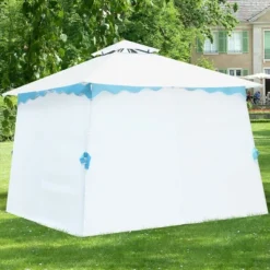 Costway 2 Tier 10'x10' Patio Gazebo Canopy Tent Steel Frame Shelter Awning W/Side Walls -Coleman Camp Shop GUEST a1a6a4c5 c7b7 4bfb b3a6 3bfc735a348d