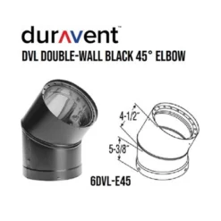 DuraVent 6DVL-E45 DVL Galvanized Steel/Stainless Steel Double Wall Wood Burning Stove 45 Degree Elbow Connector, 6 Inch Diameter -Coleman Camp Shop GUEST a32fceac 3a5c 4db1 a4f7 2e7d2e2b86d0