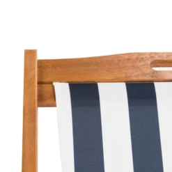 Loren Foldable Sling Chair - Natural/Navy/White - Safavieh -Coleman Camp Shop GUEST a4cc025b 0fbc 4526 9e36 f75d93692b42