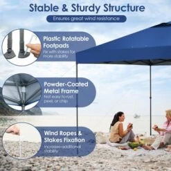 Costway Patio 10x10ft Outdoor Instant Pop-up Canopy Folding Tent Sun Shelter UV50+ Gray/Blue/White -Coleman Camp Shop GUEST a62ba654 4bfc 457f b890 239e11e3d02b