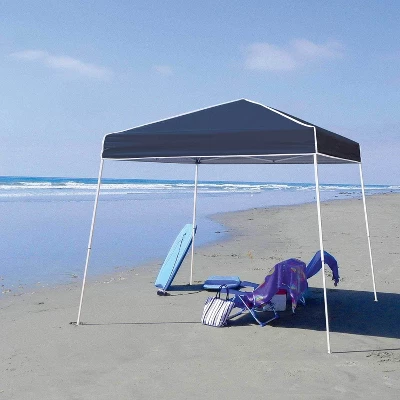 Z-Shade 10 X 10 Foot Push Button Angled Leg Instant Shade Outdoor Canopy Tent Portable Shelter With Steel Frame And Storage Bag, Navy 3 Z-Shade 10 X 10 Foot Push Button Angled Leg Instant Shade Outdoor Canopy Tent Portable Shelter With Steel Frame And Storage Bag, Navy