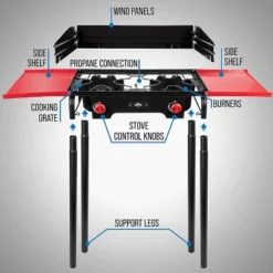 Hike Crew Double-Burner Camping Stove, Portable Propane Stovetop W/Bag -Coleman Camp Shop GUEST ac3ed5f8 7424 4114 aa42 41ffedec67c5