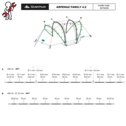 Decathlon Quechua Waterproof Family Camping Tent 4 Person 2 Rooms, Teal Green -Coleman Camp Shop GUEST ad16a757 4f8f 43f2 8cf3 fbb29c879a8e