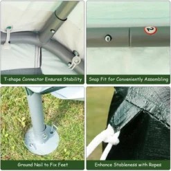 Costway 10'x10' Patio Tent Carport Storage Shelter Shed Car Canopy Heavy Duty Green -Coleman Camp Shop GUEST add10ddc 2bea 424d 9abe 8134198fb182