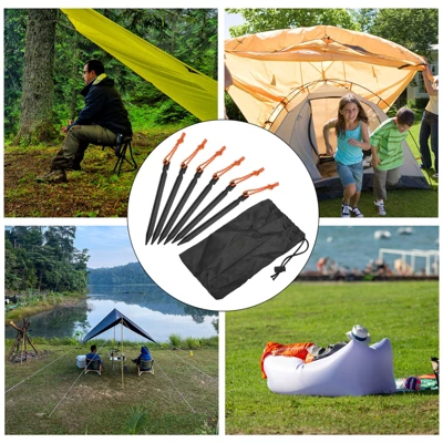Unique Bargains Tent Stakes Y-Beam With Reflective Pull Rope Kit Aluminum Camping Ground Pegs 7 Unique Bargains Tent Stakes Y-Beam With Reflective Pull Rope Kit Aluminum Camping Ground Pegs - Image 5