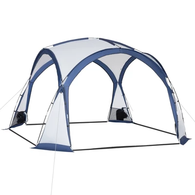 Outsunny Large Screen House Or Camping Canopy Breathable Tent, Hang Hook For Lantern At Night, 6-8 Person Dome Tent, 11.5' X 11.5', White 5 Outsunny Large Screen House Or Camping Canopy Breathable Tent, Hang Hook For Lantern At Night, 6-8 Person Dome Tent, 11.5' X 11.5', White - Image 3