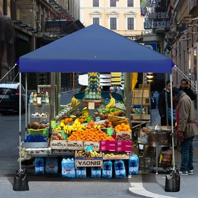 Costway 8x8 FT Pop Up Canopy Tent Shelter Wheeled Carry Bag 4 Canopy Sand Bag 6 Costway 8x8 FT Pop Up Canopy Tent Shelter Wheeled Carry Bag 4 Canopy Sand Bag - Image 4