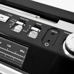 Studebaker 80's Retro Street Bluetooth Boombox With FM Radio, CD Player, LED EQ (SB2145) - Black