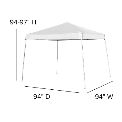 Flash Furniture 8'x8' Outdoor Pop Up Event Slanted Leg Canopy Tent With Carry Bag 7 Flash Furniture 8'x8' Outdoor Pop Up Event Slanted Leg Canopy Tent With Carry Bag - Image 5