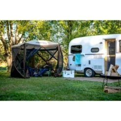 Clam PortableCanopy Shelter, Brown W/ Clam Quick Set Wind & Sun Panels (3 Pack) -Coleman Camp Shop GUEST b19b986e 234b 414a 83c5 901226fad484