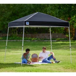 Z-Shade Angled Leg Canopy Tent With Push Button Locking System And 4 Pack Of 5 Pound Plastic Concrete Filled Leg Weight Plates, Black -Coleman Camp Shop GUEST b296ff57 b7ec 414d 9237 ad9a49faf8e6
