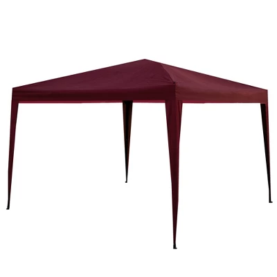 Northlight 10' X 10' Burgundy Pop-Up Outdoor Canopy Gazebo 3 Northlight 10' X 10' Burgundy Pop-Up Outdoor Canopy Gazebo