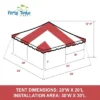 Party Tents Direct Weekender Outdoor Canopy Pole Tent, Red, 20 Ft X 20 Ft -Coleman Camp Shop GUEST be167e1a 91eb 47df 80c7 03d4c0729ab0