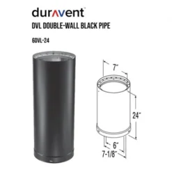 DuraVent DVL 6DVL-24 6 Inch Galvanized Steel Stainless Steel Double Wall Wood Burning Stove Pipe Connector To Vent Smoke Or Exhaust, Black 8 DuraVent DVL 6DVL-24 6 Inch Galvanized Steel Stainless Steel Double Wall Wood Burning Stove Pipe Connector To Vent Smoke Or Exhaust, Black -Coleman Camp Shop GUEST c069f4fd 7db9 4899 be93 dc80b200eaac