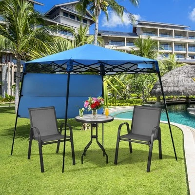 Costway 7x7 FT Slant Leg Pop-up Canopy Tent Shelter Adjustable Portable Carry Bag 3 Costway 7x7 FT Slant Leg Pop-up Canopy Tent Shelter Adjustable Portable Carry Bag