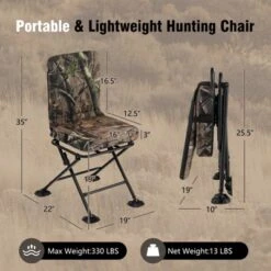 Costway Folding Silent Swivel Blind 360°Swivel Hunting Chair W/All-terrain Foot Pads -Coleman Camp Shop GUEST c52679cc 5082 4a1f 87c4 853d60934ab7